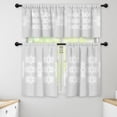 thumbnail image 1 of LALILO Kitchen Curtains and Valances Set of 3 36" White And Window Treatment Tiers for Window Decor, 1 of 5