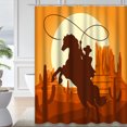 thumbnail image 1 of LALILO Old Field Waterproof Shower Curtain,Texas American Wild West Desert Old Sunset Cowboy Shower Curtains for Bathroom with 12 Hooks,72x72 Inch, 1 of 1