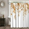thumbnail image 1 of LALILO Orange Fabric Shower Curtain for Bathroom ,Waterproof Shower Curtains with Hooks 72"X72", 1 of 6