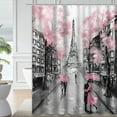 thumbnail image 1 of LALILO Paris City Oil Painting European City Landscape France Wallpaper Shower Curtain, 72x72 in, 12 Hooks, 1 of 6