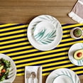 thumbnail image 1 of LALILO Table Runner Diagonal Stripe Blue Gold Navy Table Center Decor for Kitchen Dining 13 X 70 Inch, 1 of 6