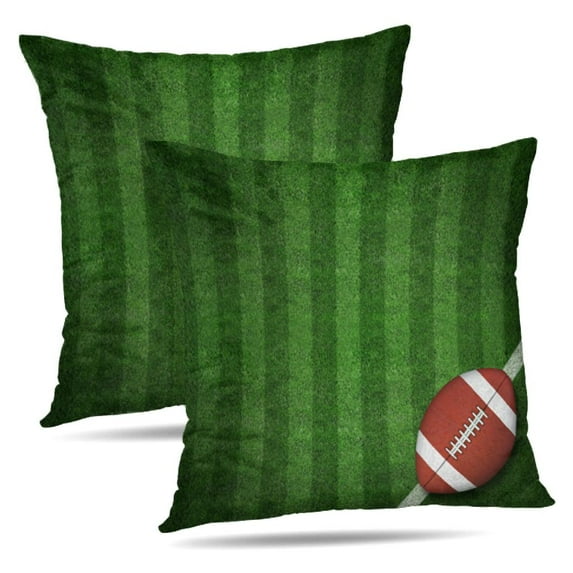 LALILO Throw Pillow Covers American Football With Yard Line Cushion Cover 18" x 18", 2404 Pack