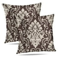 thumbnail image 1 of LALILO Throw Pillow Covers Antique Vintage Damask Damask Antique Cushion Cover 18" x 18", 2 Pack, 1 of 6