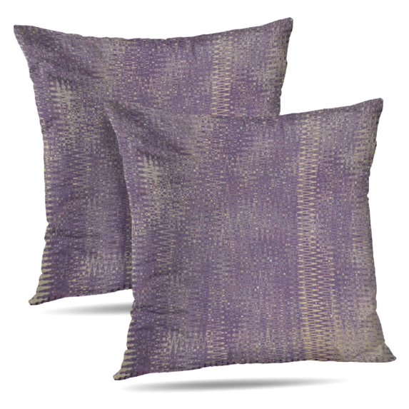 LALILO Throw Pillow Covers Beige Purple Zigzags And Waves Art Cushion Cover 18" x 18", 1141 Pack
