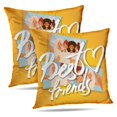 thumbnail image 1 of LALILO Throw Pillow Covers Best Friends Girls Afro Album Banner Cushion Cover 18" x 18", 2 Pack, 1 of 6
