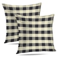 thumbnail image 1 of LALILO Throw Pillow Covers Black And White Buffalo Plaid Check Art Cushion Cover 18" x 18", 2646 Pack, 1 of 6
