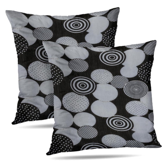 LALILO Throw Pillow Covers Black And White Dot Polka Baby Big Cushion Cover 18" x 18", 1895 Pack
