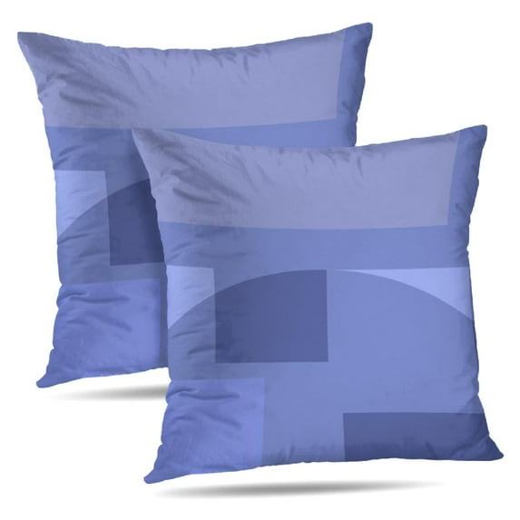 LALILO Throw Pillow Covers Blue Geometric Trendy Geometric Blue Cushion Cover 18" x 18", 2831 Pack