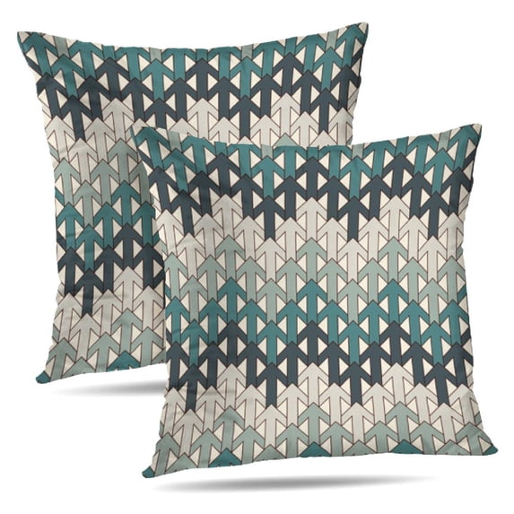 LALILO Throw Pillow Covers Blue Modern With Arrows Contemporary Cushion Cover 18" x 18", 2863 Pack