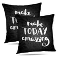 thumbnail image 1 of LALILO Throw Pillow Covers Brush Make Motivational Quote Brush Cushion Cover 18" x 18", 2 Pack, 1 of 6