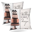 thumbnail image 1 of LALILO Throw Pillow Covers Cake With Lace And Bow Cake Romantic Cushion Cover 18" x 18", 3619 Pack, 1 of 6