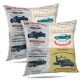 thumbnail image 1 of LALILO Throw Pillow Covers Car And Truck Vintage Car Retro Shirt Cushion Cover 18" x 18", 2 Pack, 1 of 6