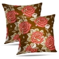 thumbnail image 1 of LALILO Throw Pillow Covers Classic Vintage Flower Flower Butterfly Floral Cushion Cover 18" x 18", 2 Pack, 1 of 6