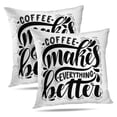 thumbnail image 1 of LALILO Throw Pillow Covers Coffee Inspirational Quote With Cushion Cover 18" x 18", 2 Pack, 1 of 6