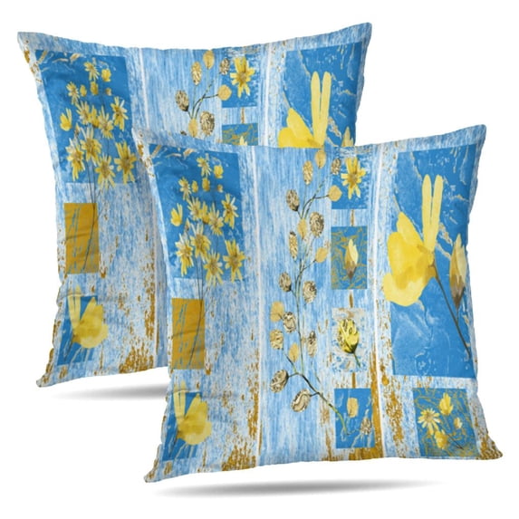 LALILO Throw Pillow Covers Collection Oil Decoration Interior Cushion Cover 18" x 18", 2 Pack