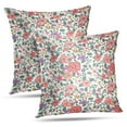 thumbnail image 1 of LALILO Throw Pillow Covers Colorful Floral Elegant With Pink Flowers Cushion Cover 18" x 18", 2 Pack, 1 of 6