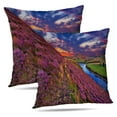 thumbnail image 1 of LALILO Throw Pillow Covers Colorful Landscape Scenery Hill Slope Cushion Cover 18" x 18", 2 Pack, 1 of 6