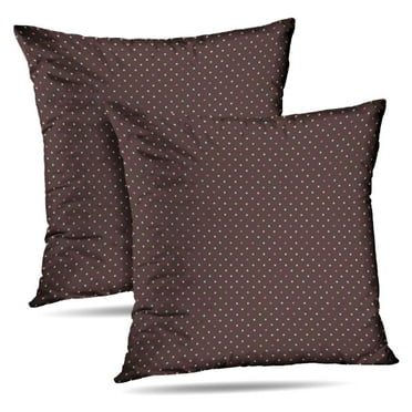 LALILO Throw Pillow Covers Colorful Polka Dot Brown Brown Antique Cushion Cover 18" x 18", 2 Pack
