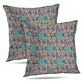 thumbnail image 1 of LALILO Throw Pillow Covers Colorful Spring Elegant With Pink Cushion Cover 18" x 18", 2 Pack, 1 of 6