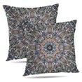 thumbnail image 1 of LALILO Throw Pillow Covers Colorful Tribal Ethnic Festive Floral Cushion Cover 18" x 18", 2 Pack, 1 of 6