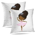 thumbnail image 1 of LALILO Throw Pillow Covers Cute African Princess Baby Girl African Cushion Cover 18" x 18", 2 Pack, 1 of 6