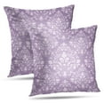 thumbnail image 1 of LALILO Throw Pillow Covers Damask Damask Vintage Purple Flower Floral Cushion Cover 18" x 18", 2 Pack, 1 of 6