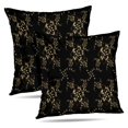 thumbnail image 1 of LALILO Throw Pillow Covers Damask Golden Black And Yellow Gold Cushion Cover 18" x 18", 1687 Pack, 1 of 6