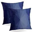 thumbnail image 1 of LALILO Throw Pillow Covers Dark Blue Triangular Geometric With Cushion Cover 18" x 18", 2 Pack, 1 of 6