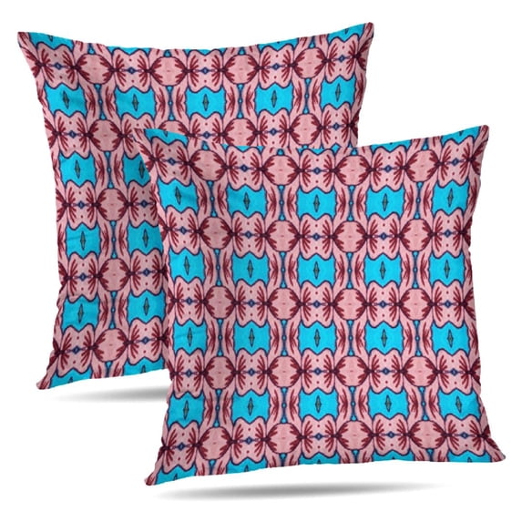 LALILO Throw Pillow Covers Ethnic With And Navy Blue Black White Cushion Cover 18" x 18", 3803 Pack