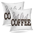 thumbnail image 1 of LALILO Throw Pillow Covers First Coffee Quote Coffee Bean Cushion Cover 18" x 18", 1368 Pack, 1 of 6