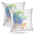 thumbnail image 1 of LALILO Throw Pillow Covers Floral Paisley Trendy Watercolour Cushion Cover 18" x 18", 2 Pack, 1 of 6
