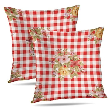 LALILO Throw Pillow Covers Floral With Flowers Accent Art Artwork Cushion Cover 18" x 18", 2 Pack