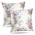 thumbnail image 1 of LALILO Throw Pillow Covers Floral With Roses And Lilac Light Floral Cushion Cover 18" x 18", 2 Pack, 1 of 1
