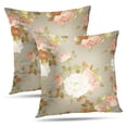 thumbnail image 1 of LALILO Throw Pillow Covers Floral With Roses Watercolor Accent Art Cushion Cover 18" x 18", 2 Pack, 1 of 6