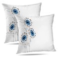 thumbnail image 1 of LALILO Throw Pillow Covers Flower Flower Funky Dot Floral Circle Cushion Cover 18" x 18", 2 Pack, 1 of 6