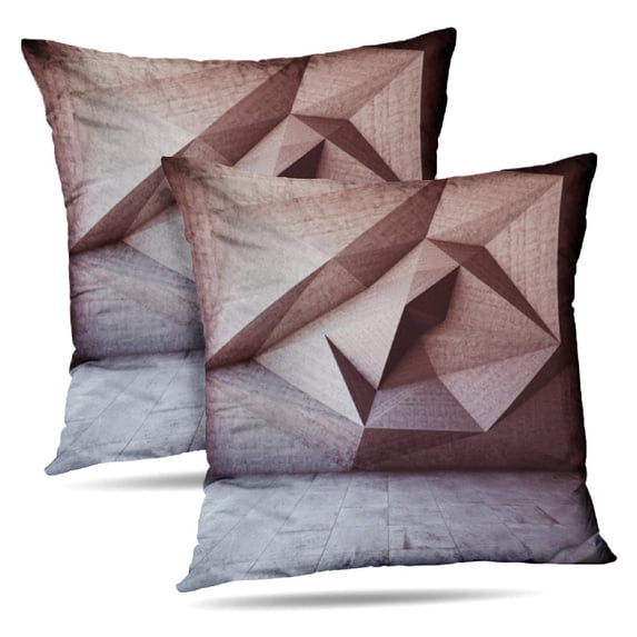 LALILO Throw Pillow Covers Geometric Art Geometric Dark Cushion Cover 18" x 18", 2 Pack