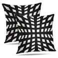thumbnail image 1 of LALILO Throw Pillow Covers Geometric Grid With Lines Stripes Net Mesh Cushion Cover 18" x 18", 2 Pack, 1 of 6
