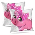 thumbnail image 1 of LALILO Throw Pillow Covers Glamorous Pig Scarf And Bow White Pig Cushion Cover 18" x 18", 4276 Pack, 1 of 6