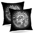 thumbnail image 1 of LALILO Throw Pillow Covers Grey Emblem Accent Army Camo Camping Cloth Cushion Cover 18" x 18", 2 Pack, 1 of 6
