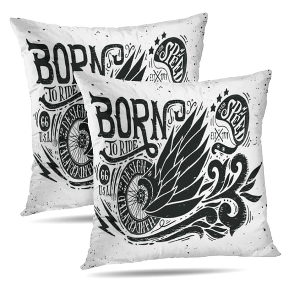 LALILO Throw Pillow Covers Grunge Vintage With Lettering Retro Cushion Cover 18" x 18", 2111 Pack