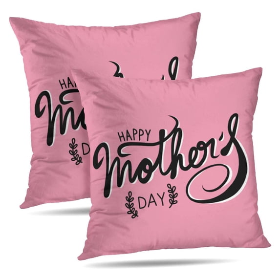 LALILO Throw Pillow Covers Happy Mother Day Word Lettering Day Cushion Cover 18" x 18", 3516 Pack
