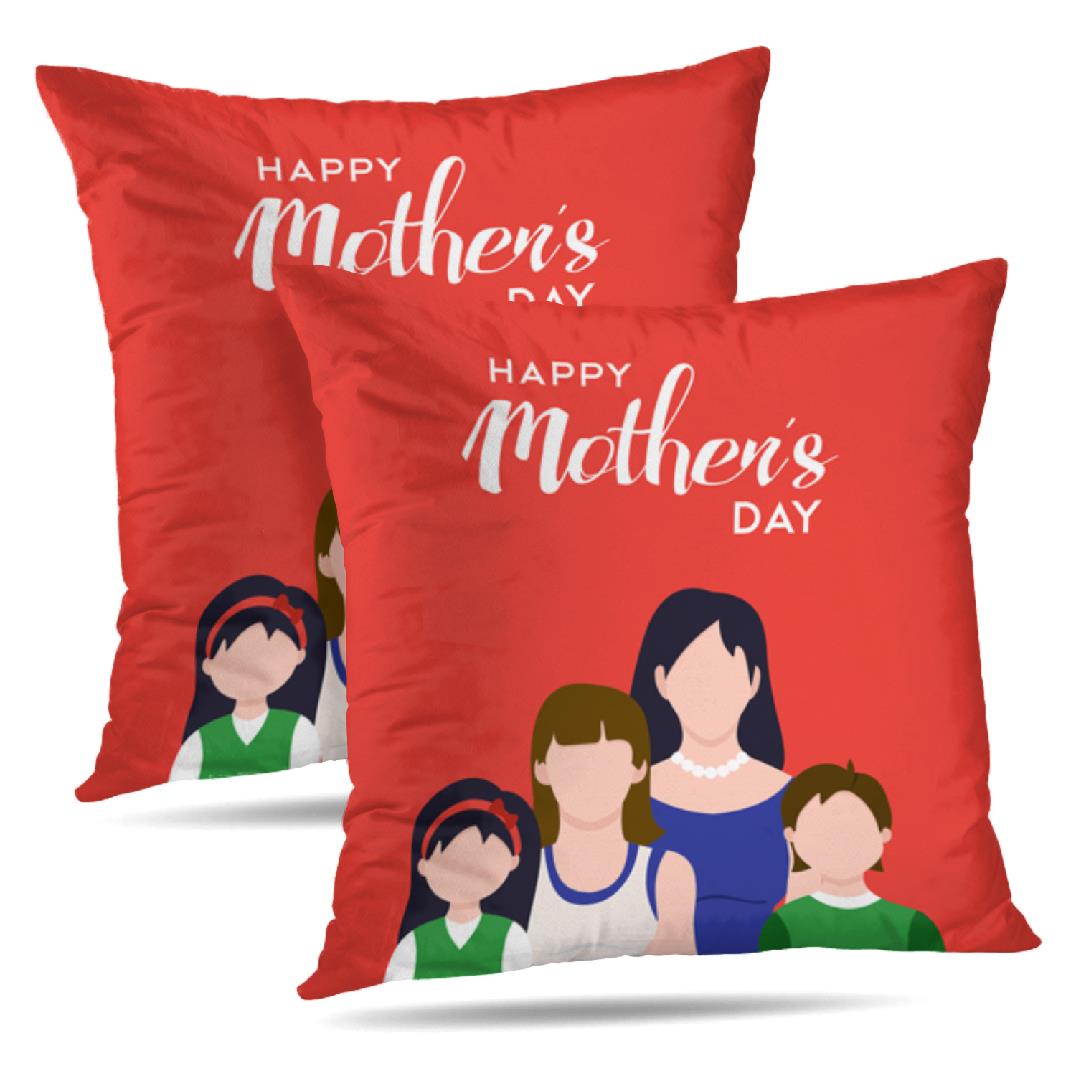 LALILO Throw Pillow Covers Happy Mothers Day Family Mom With Kids ...