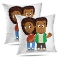 thumbnail image 1 of LALILO Throw Pillow Covers Happy Pregnant African Afro American Cushion Cover 18" x 18", 2 Pack, 1 of 6