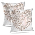 thumbnail image 1 of LALILO Throw Pillow Covers Heart Shape Mrs Mr Bride Groom And Cushion Cover 18" x 18", 494 Pack, 1 of 6