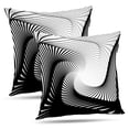 thumbnail image 1 of LALILO Throw Pillow Covers Hexagon Twisted Geometric Backdrop Art Cushion Cover 18" x 18", 2 Pack, 1 of 6