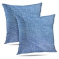 thumbnail image 1 of LALILO Throw Pillow Covers Jeans Denim Blue Cloth Clothing Color Cushion Cover 18" x 18", 2 Pack, 1 of 6