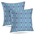 thumbnail image 1 of LALILO Throw Pillow Covers Kaleidoscope Ethnic With Blue Navy Cushion Cover 18" x 18", 3898 Pack, 1 of 6