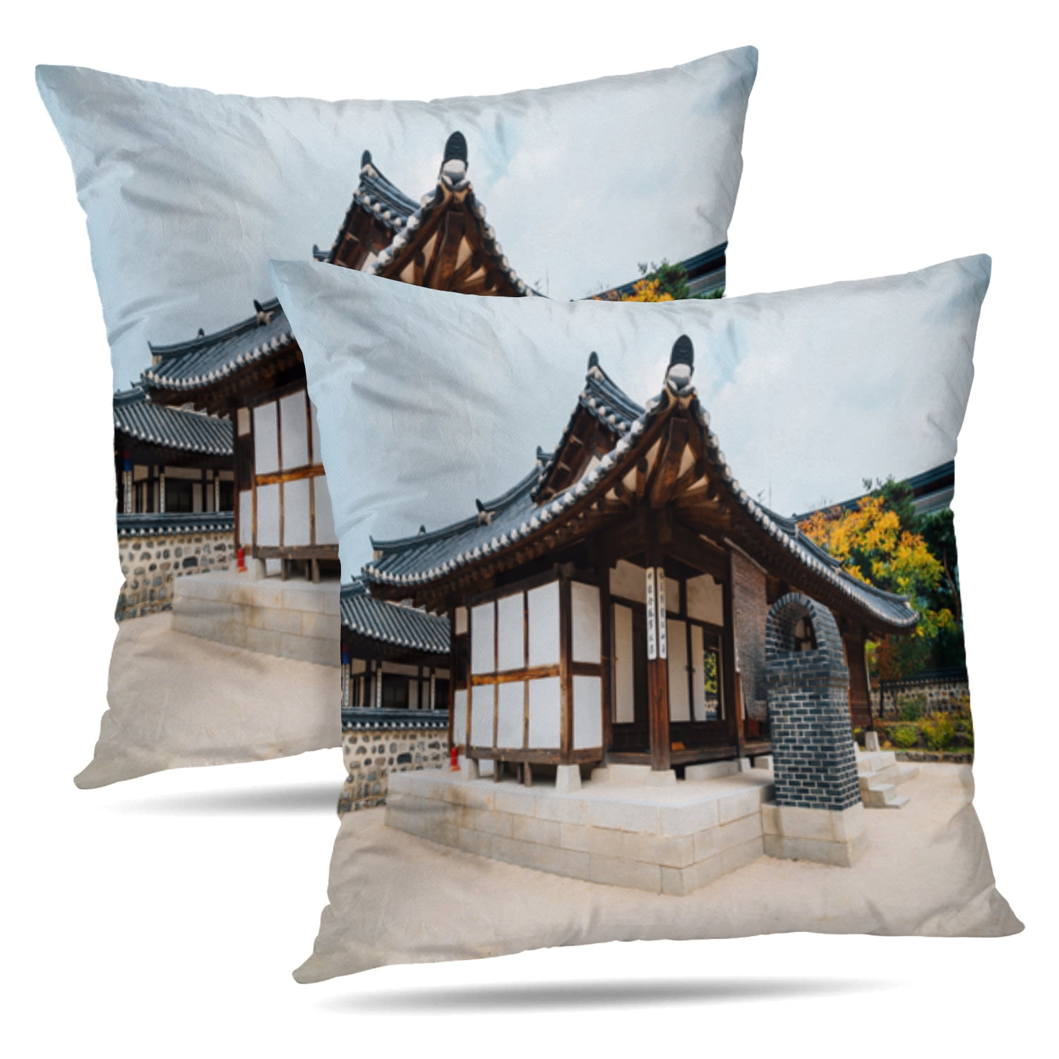 LALILO Throw Pillow Covers Korea November Korean Traditional House Cushion Cover 18 x 18