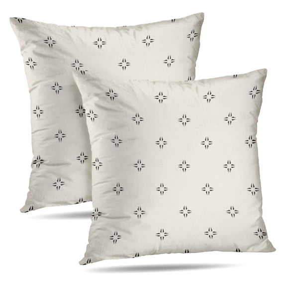 LALILO Throw Pillow Covers Lattice Modern Stylish Geometric Star Cushion Cover 18" x 18", 2 Pack
