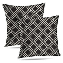 LALILO Throw Pillow Covers Lattice Modern Stylish With Monochrome Cushion Cover 18" x 18", 2 Pack